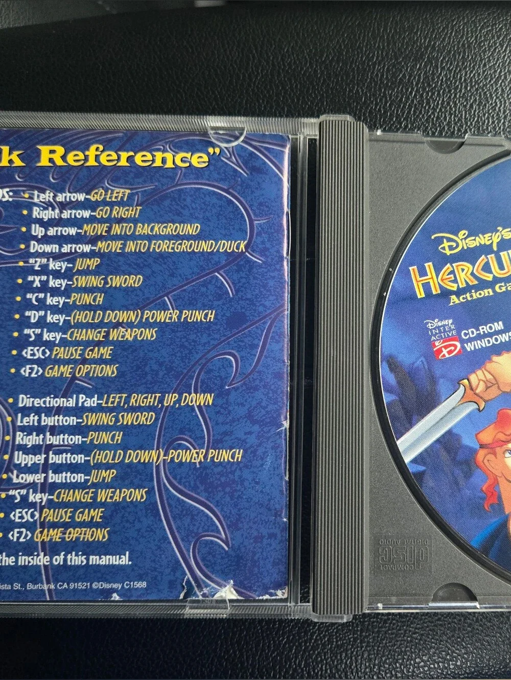 Disney Hercules Action Game CD ROM Windows 95 Vintage Compuer Game 1997